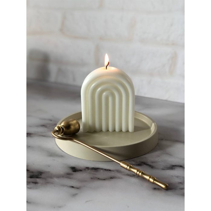 شمع دکوری رنگین کمان طرح پتینه طلا