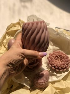 شمع استوانه ای طرح موج