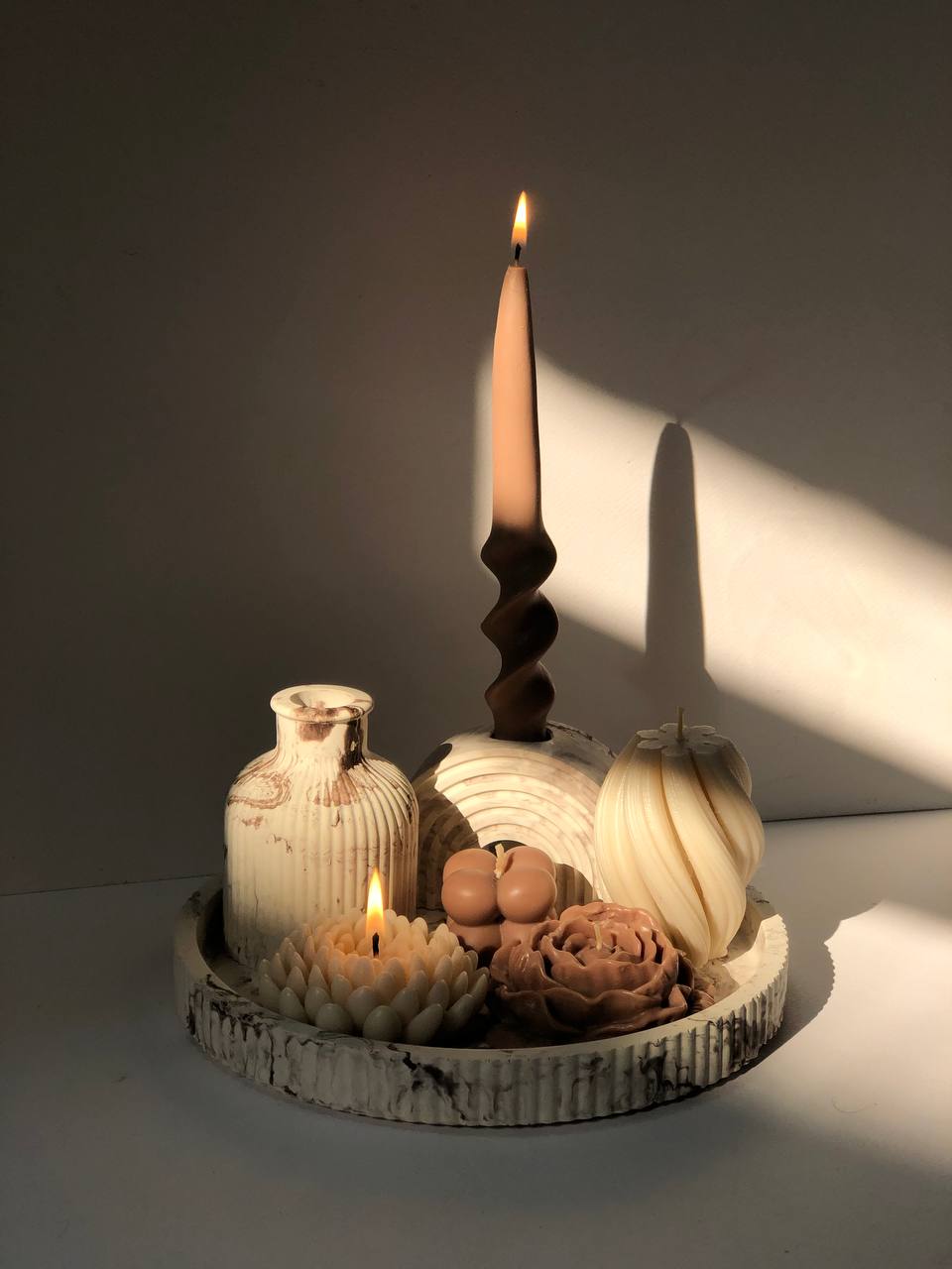ست دکوری مدل بیستون طرح ماربل(۸ تکه)