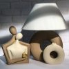 آباژور طرح دونات رنگ کرم و سبز