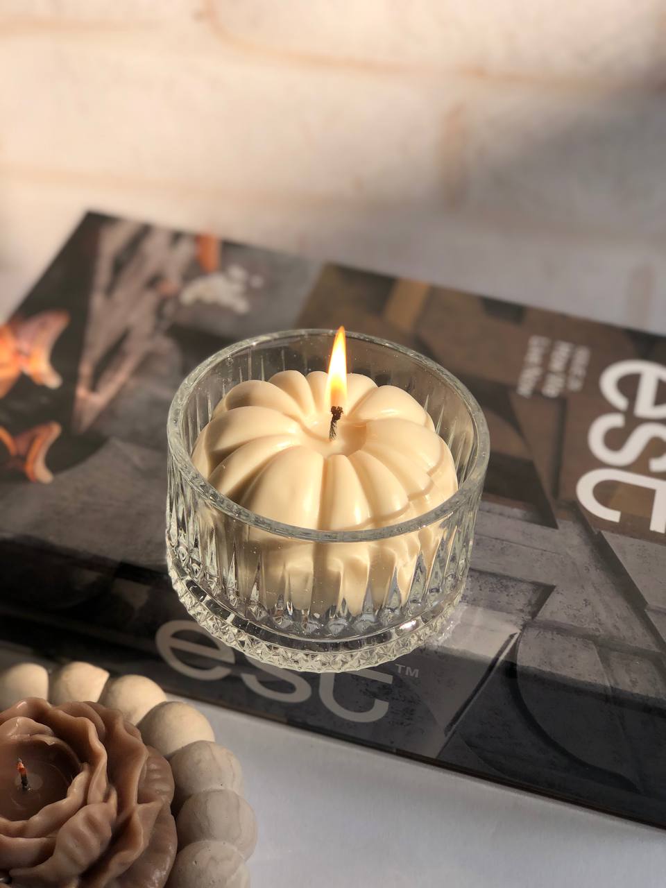 شات شیشه ای شمع کدو