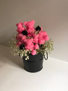 باکس شمع گل و عروسک تدی