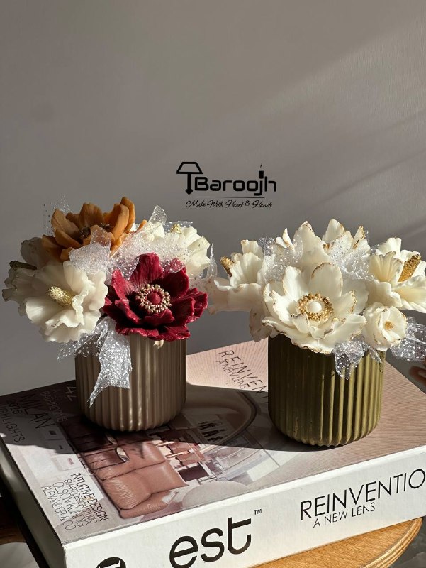 مینی فلاور باکس شمع گل معطر کد 1132 – 1134